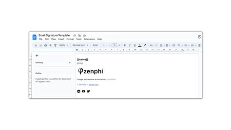 Google Workspace Signature Template