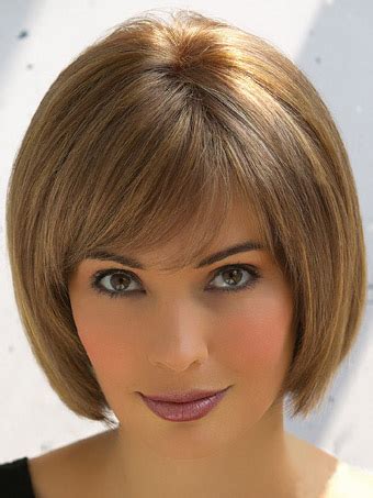 Gorgeous Brown Straight Chin Length Wigs For Cancer