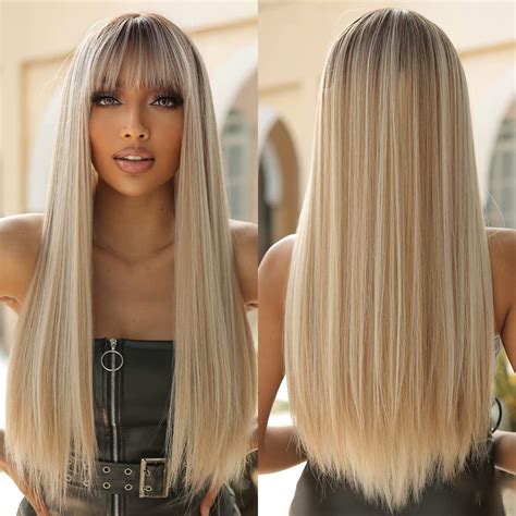 Gorgeous Straight Blonde Wigs with Bangs for 2025