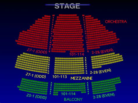 Gothic Theater Seating Chart