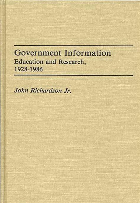 Government Information Education and Research PDF