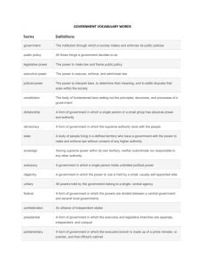 Government Vocabulary Activity Federal System Answer Key Doc