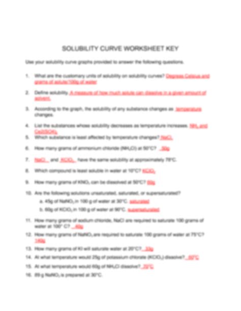 Gpb Solubility Concept Worksheet Answer Key Doc