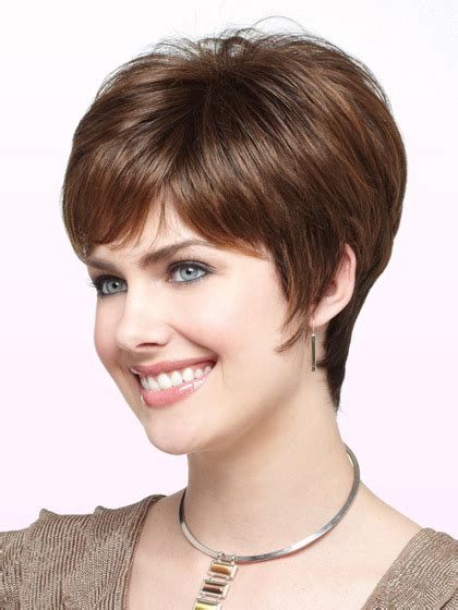 Graceful Monofilament Boycuts Straight Short Wigs