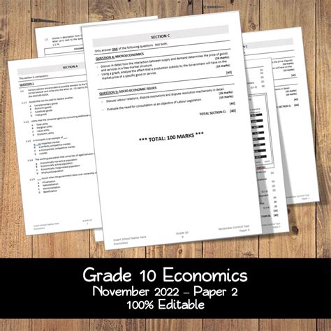 Grade 10 Economics Paper 1and 2 Final Exam 2014 PDF Reader