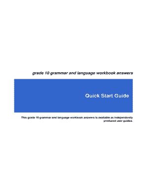 Grade 10 Grammar And Language Workbook Answers Epub