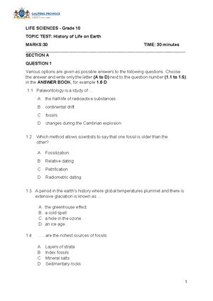 Grade 10 Life Science Answers March 2014 Doc