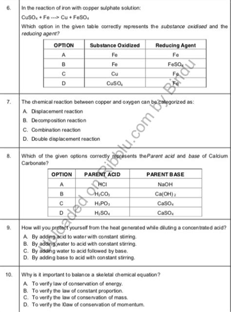 Grade 10 Science Questions And Answers Reader