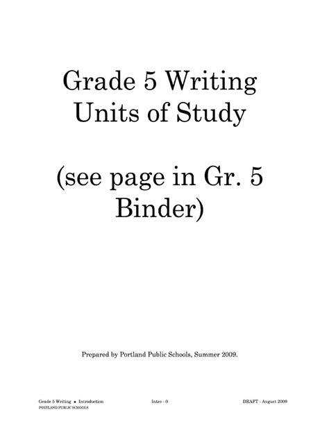 Grade 3 Writing Units Of Study Portland Public Schools Ebook Doc