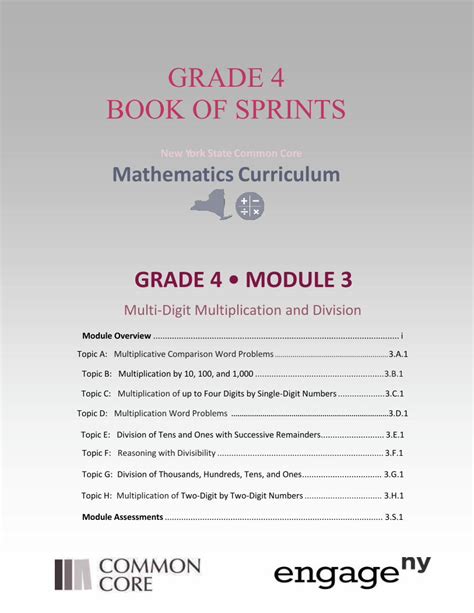 Grade 4 Book Of Sprints Common Core Math Support Ebook Reader