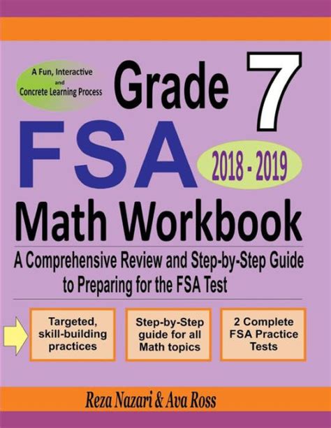 Grade 7 FSA Mathematics Workbook 2018 2019 A Comprehensive Review and Step-by-Step Guide to Preparing for the FSA Math Test PDF