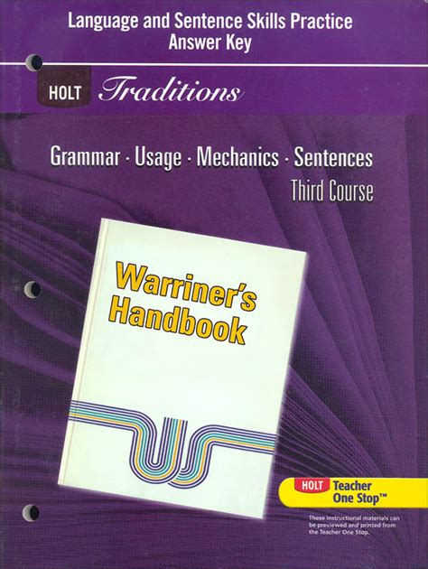 Grade 9 English Language Handbook Answer Key Reader