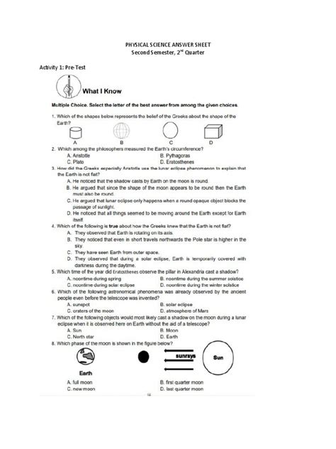 Gradpoint Physical Science Answers PDF
