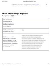 Graduation By Maya Angelou Questions And Answers Bing PDF