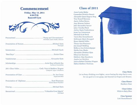 Graduation Commencement Program Template