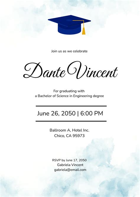 Graduation Template Invitation