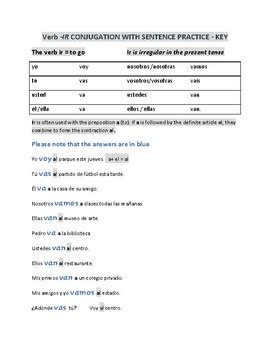 Gramatica A The Verb Ir Answer Doc