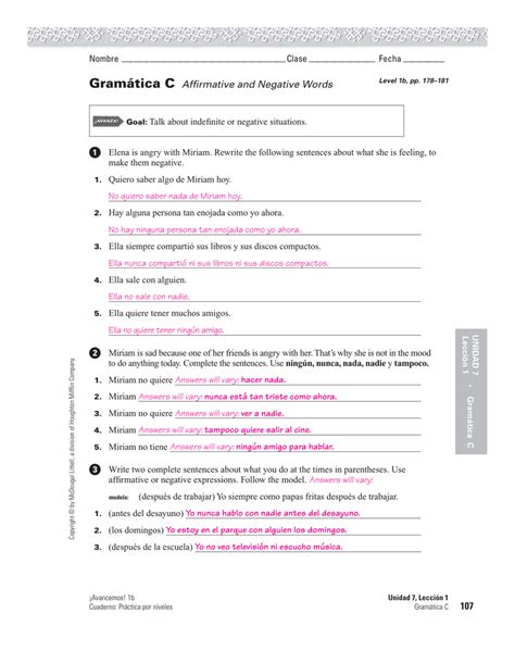 Gramatica C Level 1 Answers Page 156 PDF