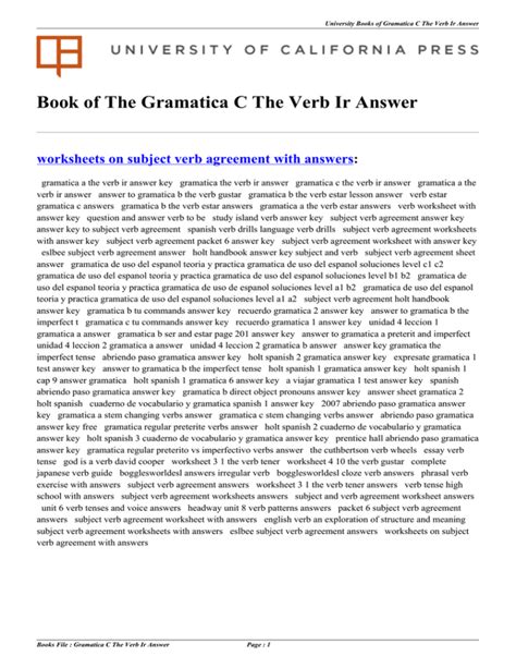 Gramatica C The Verb Ir Answer PDF