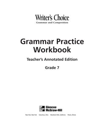 Grammar Exercise Workbook Grade 7 Teacher Answers Bing Epub