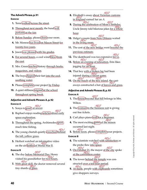 Grammar Reteaching Worksheets And Answers Reader