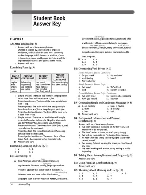 Grammar Sense 4 Test Answer Key Doc