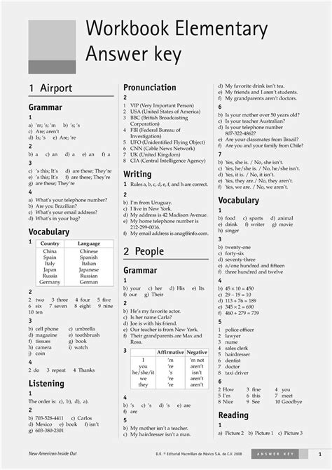 Grammar Usage Mechanics Workbook Answers Doc