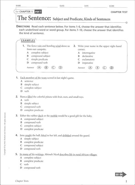 Grammar first course holt answer key Ebook PDF