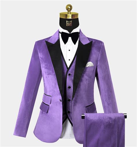 Grand Purple Velvet Suit: