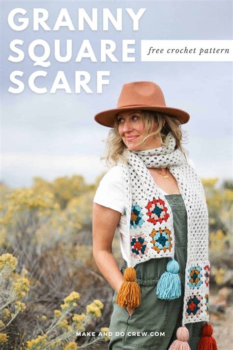 Granny Square Scarf Crochet Pattern Free