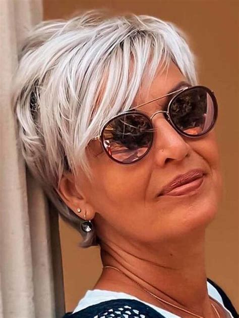 Granny Wig Lace Front Cropped Grey Sassy Boycuts Pixie Wigs (New 2025)