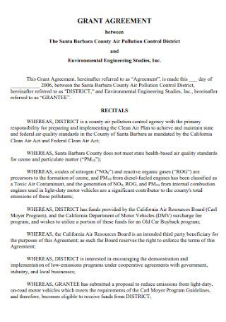 Grant Contract Template