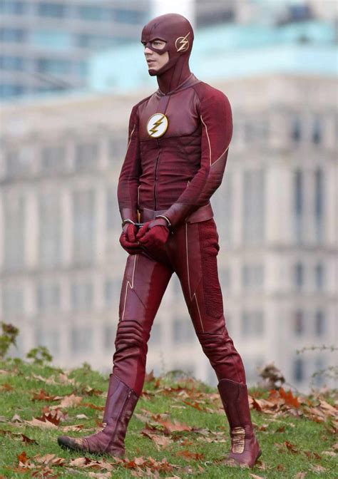 Grant Gustin's iconic Flash costume