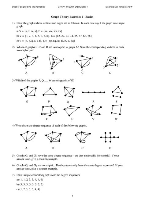 Graph Theory Exercises 2 Solutions Reader