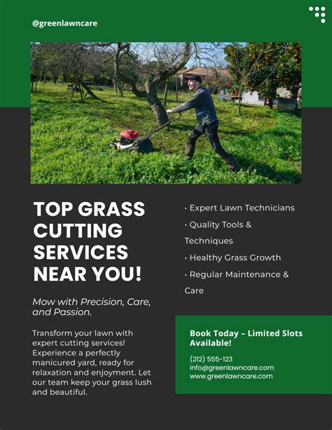 Grass Cutting Flyer Template