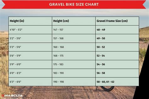 Gravel Bike Frame Size Chart