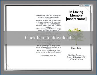 Graveside Service Template