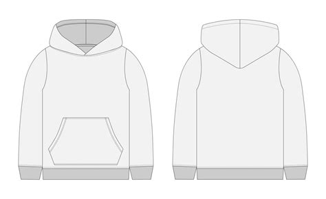 Gray Hoodie Template