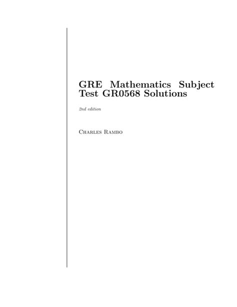 Gre Mathematics Subject Test 0568 Solutions Doc