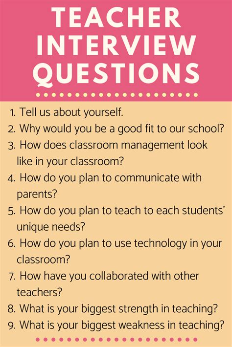 Great Answers To Interview Questions For Teachers PDF