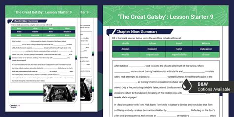 Great Gatsby Lesson 6 Handout 9 Answers Kindle Editon