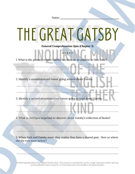 Great Gatsby Maze Answer Key Kindle Editon