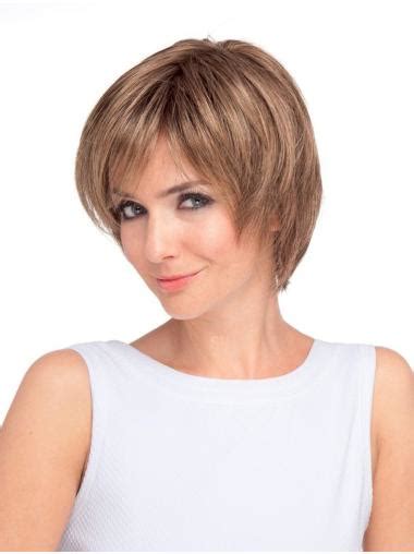 Great Monofilament Layered Straight Short Wigs