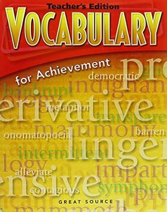 Great Source Vocabulary For Achievement Grade 6 Answers Doc