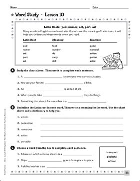 Greek And Latin Words Unit 14 Answers Epub