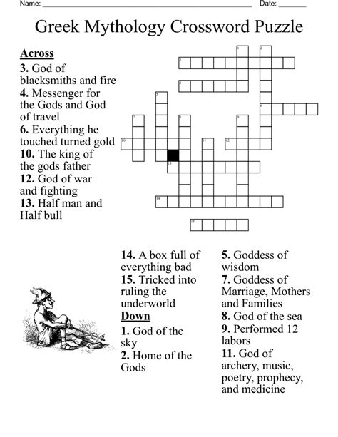 Greek Mythology Crossword Answers Doc