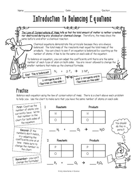 Green Apple Education Balancing Equations Answer Key PDF