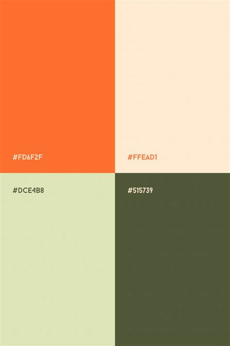 Green and Orange Colors: