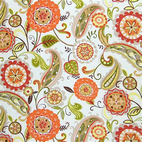 Green and orange fabric: