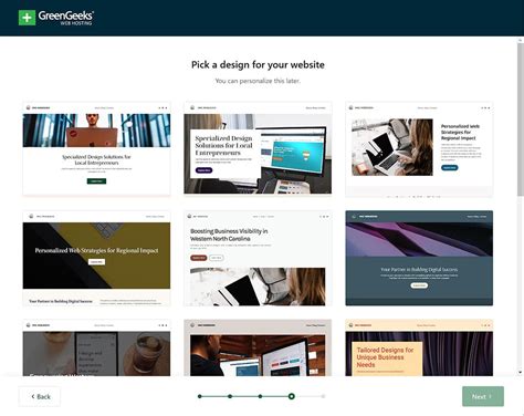 GreenGeeks website builder integration and ease of use for beginners